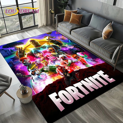 2025 Games 3D F-Fortnite Cartoon Carpet Rug for Living Room Bedroom Home Sofa Decoration,Kids play Area Rug Non-slip Floor Mat
