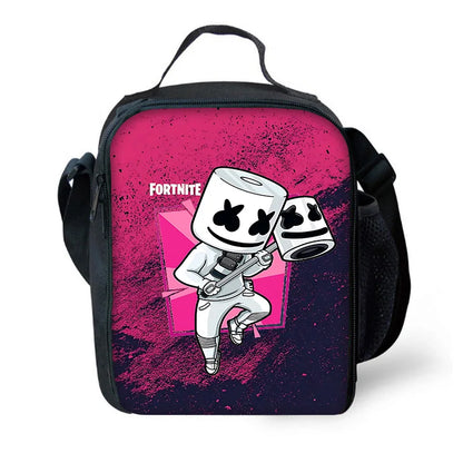 Popular Game FortniteS Child Insulated Large Capacity Bag for Boy and Girl Student Outdoor Resuable Thermal Cooler Lunch Box