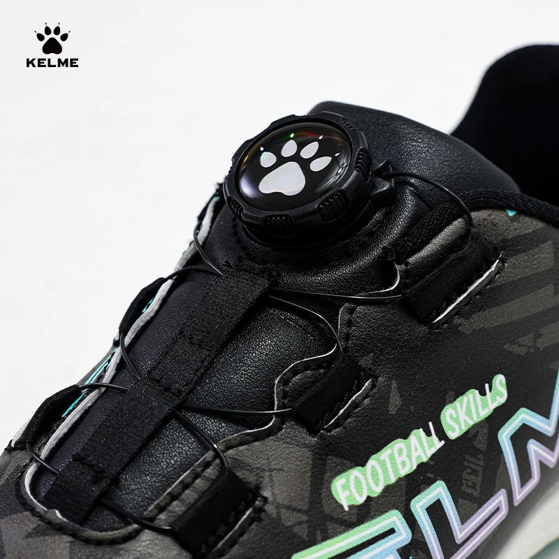 KELcloser-Chaussures de football TF pour enfants, entraînement sportif professionnel, bottes de football à bouton rotatif, enge Él, coordonnantes, 9332ZX3Anther