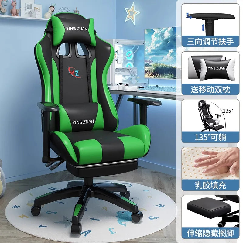Gaming-Stuhl Computerstuhl Bequemer verstellbarer Sitz Game LIVE Studentenwohnheim Zuhause Ergonomie für langes Sitzen