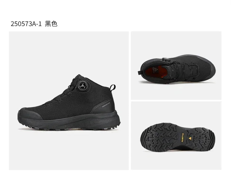 Pantofi din piele HUMTTO pentru bărbați, pentru iarnă, camping și activități în aer liber, pantofi sport pentru bărbați, bocanci de trekking respirabili, adidași antiderapanti pentru drumeții