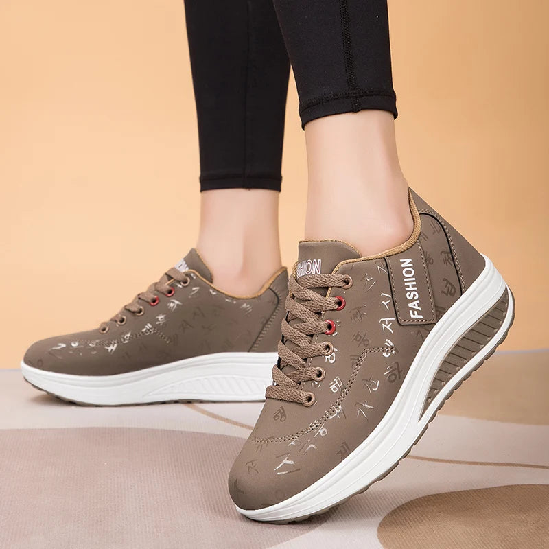 Adidași pentru femei, pantofi vulcanizați la modă pentru femei, pantofi fără toc pentru femei, pantofi de mers pe jos cu platformă, mărimi mari, Zapatillas Mujer