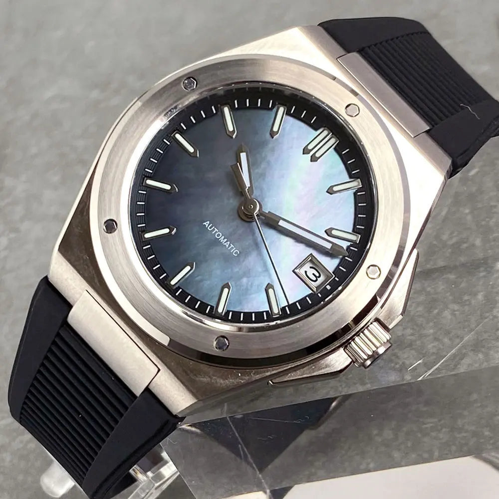 Tandorio 200M Diving 40mm Black White Shell Dial Lume NH35 Automatic Men Watch Sapphire Glass Stainless Steel Bracelet 2025