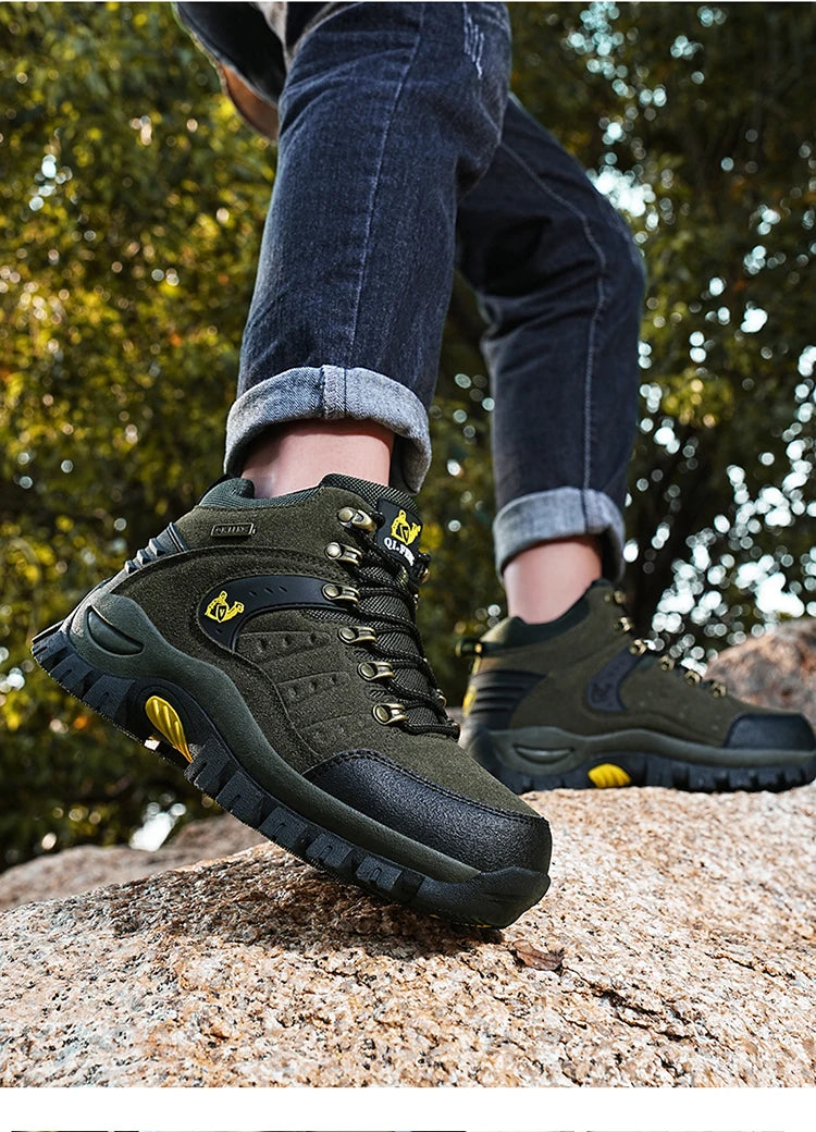 Outdoor-trekkingschoenen herfst/winter heren waterdichte wandelschoenen bergschoenen echt leer bosjacht tactische schoenen