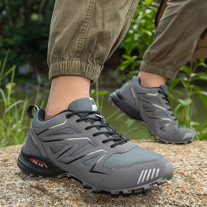Men's Hiking Shoes Waterproof All-Terrain Outdoor Sneakers Non-Slip for Trekking Camping Tactical Training Outdoor Cycling
