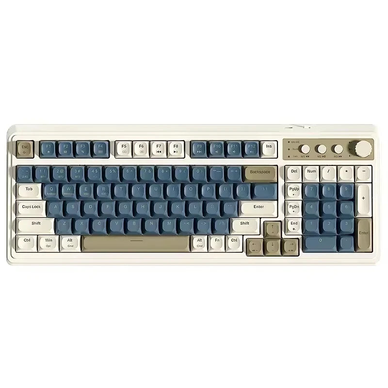AULA S99 Keyboard 3-Mode Wireless Bluetooth Wired RGB Ergonomic 99Key Typing Mute Gaming Keyboard Custom PC Accessories Gifts