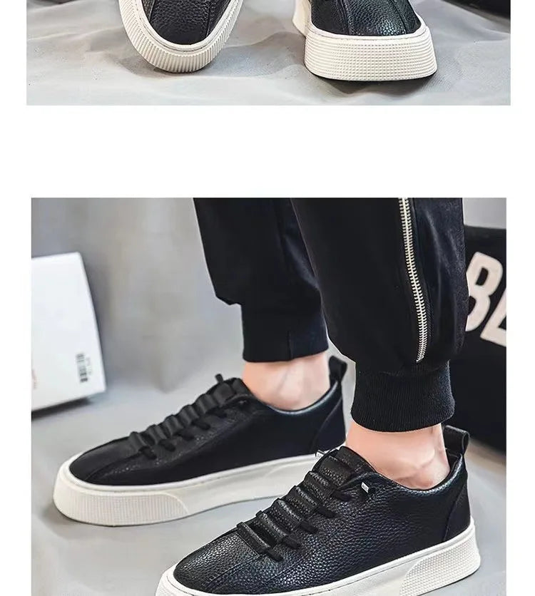 Sneakers da uomo, scarpe casual da uomo, ballerine da uomo, zapatillas da uomo, scarpe leggere in pelle PU traspiranti, scarpe da tennis sportive da uomo bianche