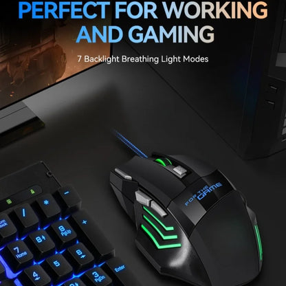 G6 kabelgebundene USB-Gaming-Maus mit 7 Tasten, Scrollrad, 5500DPI einstellbarem optischem Sensor und ergonomischem E-Sport-Design für Laptop, PC, Xiaomi