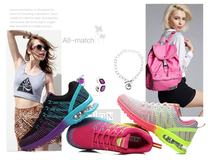 Women’s Sports Shoes Outdoor High-Quality Running Shoes Breathable Athletic Casual Sneakers Ladies Non-slip Sport Walking Shoes
