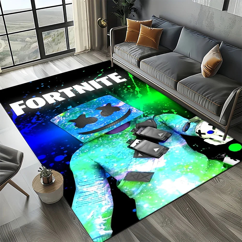 2025 Games 3D F-Fortnite Cartoon Carpet Rug for Living Room Bedroom Home Sofa Decoration,Kids play Area Rug Non-slip Floor Mat