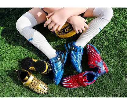 Personality Stylish and Comfortable Boys Girls Training Game Sneakers Indoor Outdoor Lawn Youth Student Soccer Shoes 25-35#