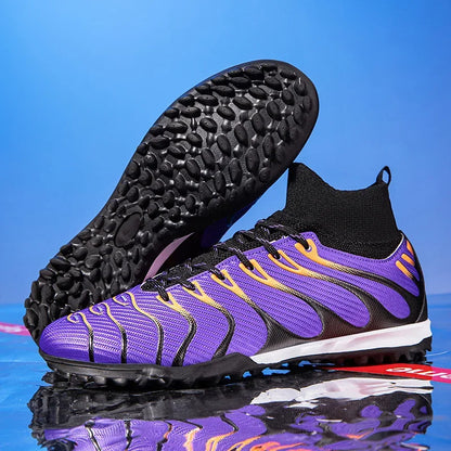 Herren-Fußballschuhe Sport FG/TF Outdoor-Fußballschuhe Training Jungen Wettkampf rutschfest mit langen Stollen Hallen-Futsal bequem