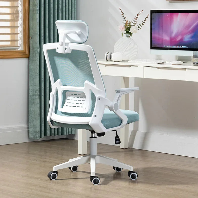 Chaise de jeu ergonomique, chaise d'ordinateur pour petits espaces, siège réglable en hauteur, confort pour la maison et le bureau, grand soutien dorsal, dossier en maille, meilleure chaise de jeu