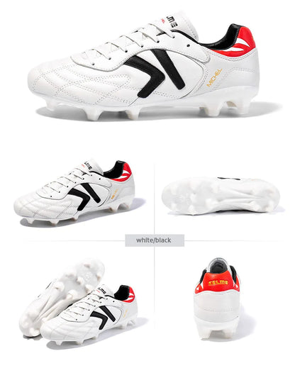 KELME FG nogometni čevlji iz originalne goveje kože, moški profesionalni športni čevlji za travnato igrišče, protizdrsni športni čevlji za trening in nogomet ZX80011018