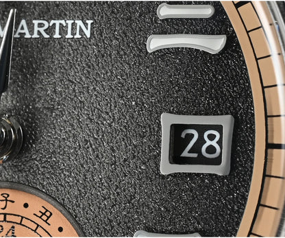 San Martin 39mm Miyota 9132 Power Reserve Display Men's Luxury Sport Watch Automatic Mechanical Waterproof Original Design SN0144