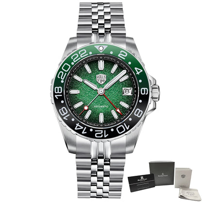 2026 RollsTimi New Men's Watches Luxury GMT Automatic Watch For Men Mechanical Wristwatch AR Sapphire Mirror Luminous Clock NH34