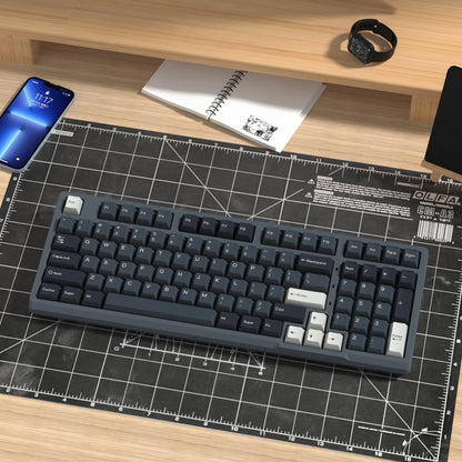 KBDiy 174 Tasten/Set PBT GMK Apollo Tastenkappen, Double-Shot, minimalistisches ISO-Cherry-Profil, für mechanische Gaming-Tastaturen, Tastenkappen für MX
