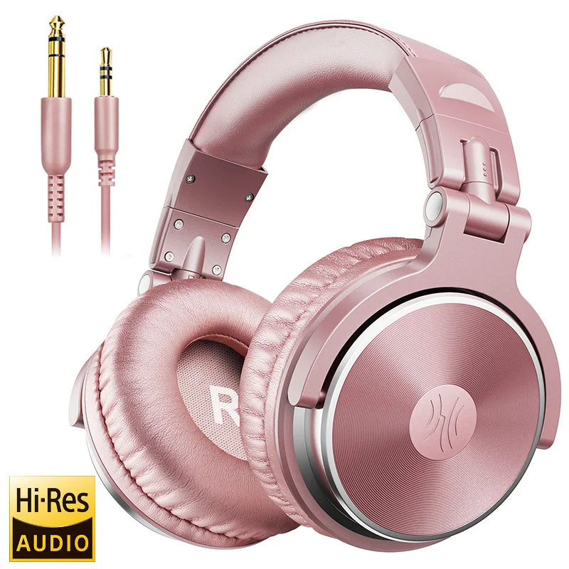 Oneodio Professional DJ Headphones Over Ear Studio Monitor Headset With Microphone HIFI Wired Bass Gaming Headset For Phone