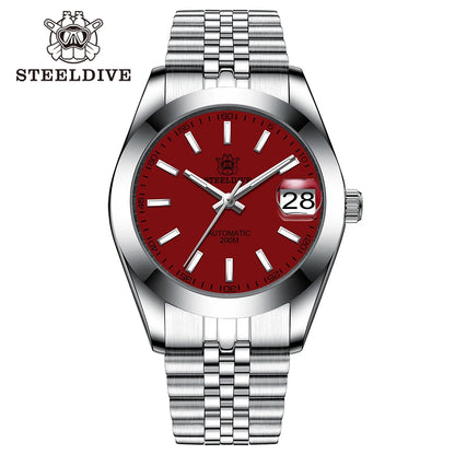 STEELDIVE SD1934 NH35 Automatic Movement 39mm Stainless Steel BGW9 Blue Luminous Sapphire Glass 200M Water Ghost Dive Watches