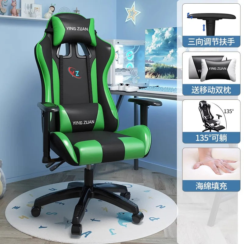 Gaming-Stuhl Computerstuhl Bequemer verstellbarer Sitz Game LIVE Studentenwohnheim Zuhause Ergonomie für langes Sitzen