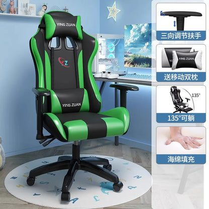 Gaming-Stuhl Computerstuhl Bequemer verstellbarer Sitz Game LIVE Studentenwohnheim Zuhause Ergonomie für langes Sitzen