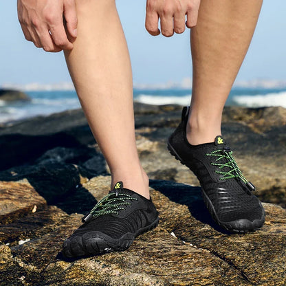 Vyriški „Aqua“ batai, vandens ir plaukimo batai, moteriški sportiniai bateliai, berniukų ir vaikų basutės, paplūdimio sandalai, greitai džiūstantys, skirti upėms, jūrai, nardymui ir sporto salėms