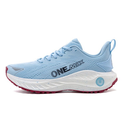 O-Resilio Running Shoes Men Cushion Stability Outdoor Sports Casual Mesh Lace-Up Lightweight Gym Jogging Sneakers