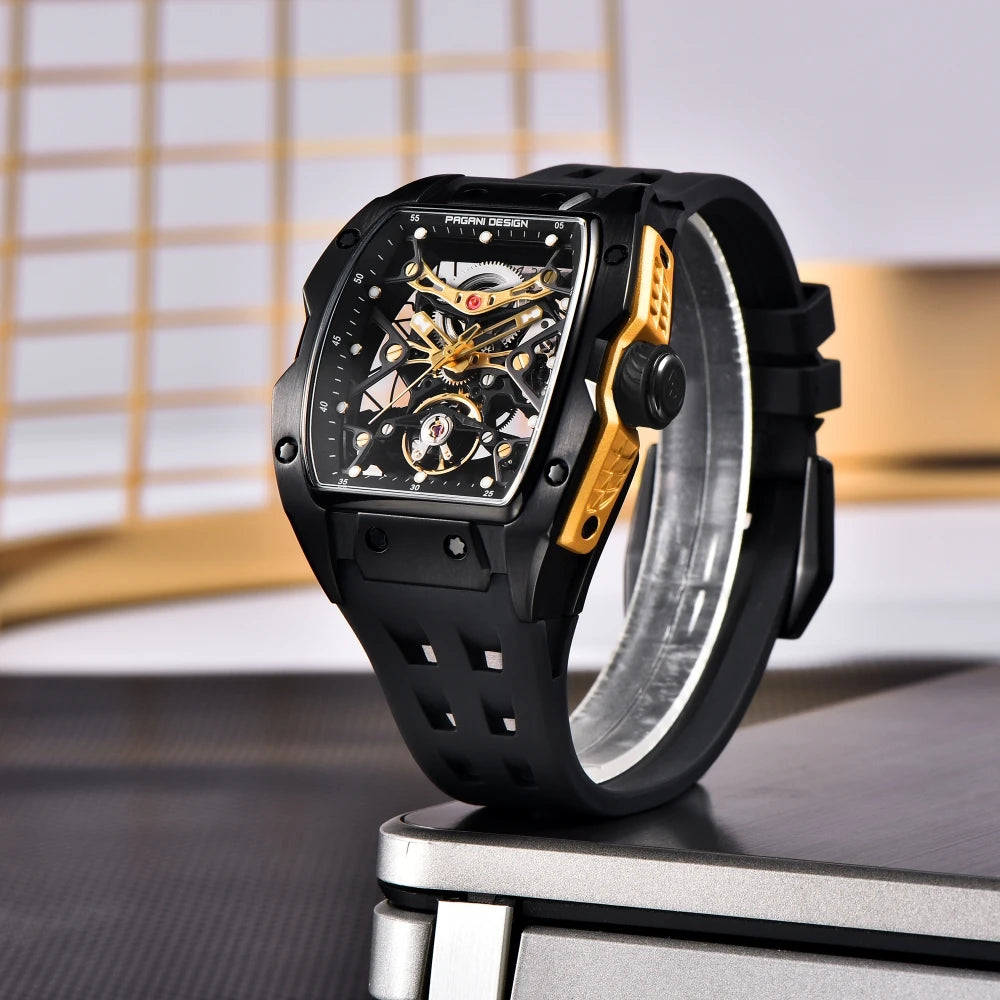PAGANI DESIGN 2026 42MM New Alien Hollow Back Transparent Movement Luxury Men Watch Sapphire Glass Automatic Men Watches For Men