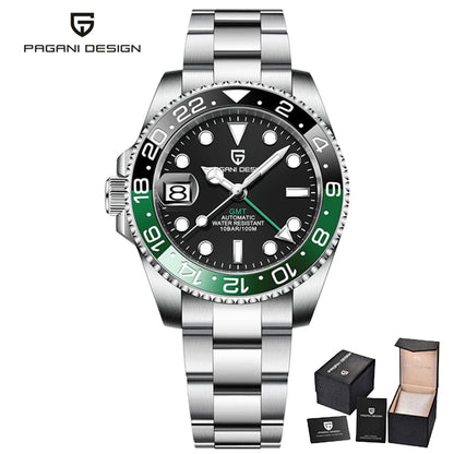 PAGANI DESIGN V3 New 40MM NH34 Original Design GMT Men Mechanical Watch AR Ceramic Bezel Sapphire Automatic Sports Watch for Men