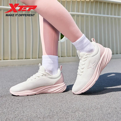 Xtep Women's Running Shoes 2025 Summer New Durable Lightweight Casual Shock-Absorbing Breathable Mesh Sneakers 875418110054