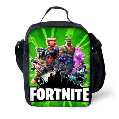 Popular Game FortniteS Child Insulated Large Capacity Bag for Boy and Girl Student Outdoor Resuable Thermal Cooler Lunch Box