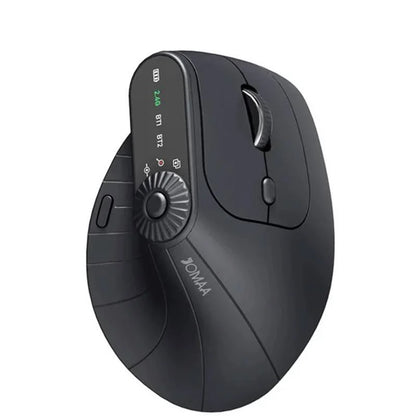 Mouse wireless ergonomic 2.4GHz BT RGB cu mod dual, pentru laptop, desktop și birou, silențios, vertical, pentru gaming