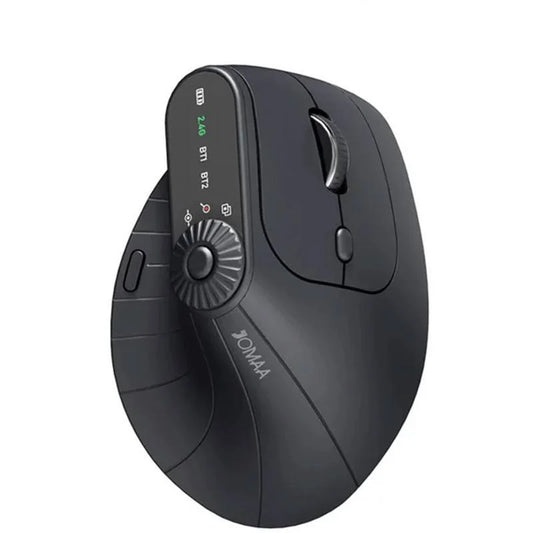 Mouse wireless ergonomic 2.4GHz BT RGB cu mod dual, pentru laptop, desktop și birou, silențios, vertical, pentru gaming