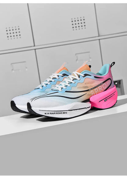 Men's Running Shoes Carbon Plate Racing Marathon Athletic Shoes Cushioned Comfortable Road Sneakers Teenage Training Shoes