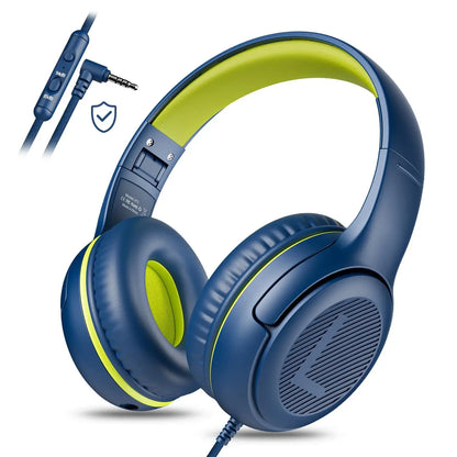 1/2/3 pièces AWATRUE AT2 Casque filaire pour enfants avec micro, casque supra-auriculaire pliable pour PC, ordinateur portable