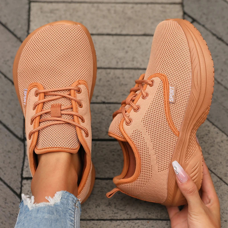 Zapatillas de running para mujer: transpirables, cómodas, para actividades al aire libre y acampada; zapatillas minimalistas con horma ancha y suela blanda, tipo tenis.