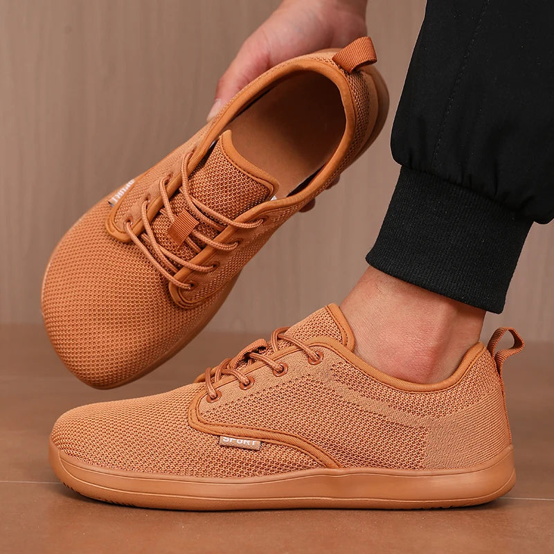 Pantofi fără toc pentru femei, din plasă moale, potriviți pentru călătorii, cu talpă lată, ușori, cu susținere, pantofi sport pentru fitness și timp liber pentru bărbați