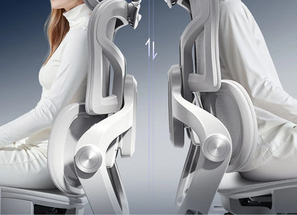 Stable Ergonomic Office Chair with Lumbar Support, Adjustable Height Computer Chair, Gaming Chair with Waist Protection, Swivel Desk Chair