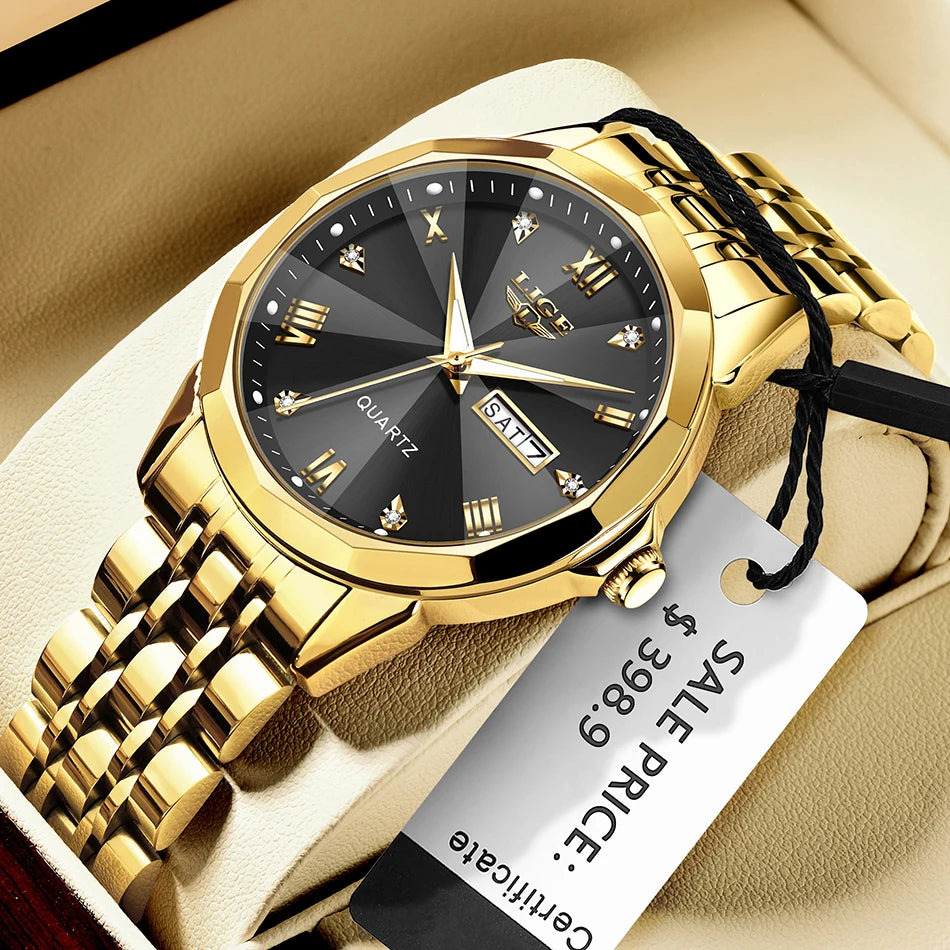 LIGE Fashion Quartz Wristwatches Casual Sport Military Watch For Women Top Brand Luxury Waterproof Watch Ladies Relogio Feminino