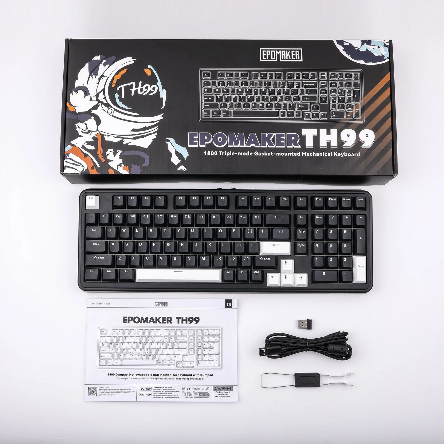 EPOMAKER TH99/TH99 Plus 96% QWERTY ANSI Wired/Bluetooth 5.0/2.4GHz Wireless Hot-Swap Gasket Mechanical Keyboard with Numpad