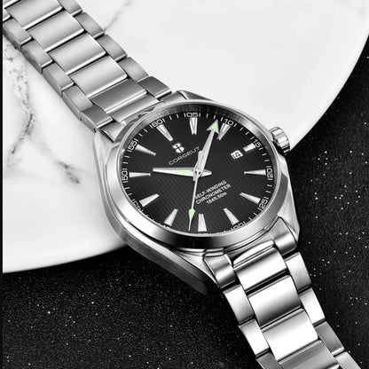 Luxury NH35 Corgeut Watch Men's 41mm Sport Clock Automatic Mechanical Wristwatch Sapphire Steel Band