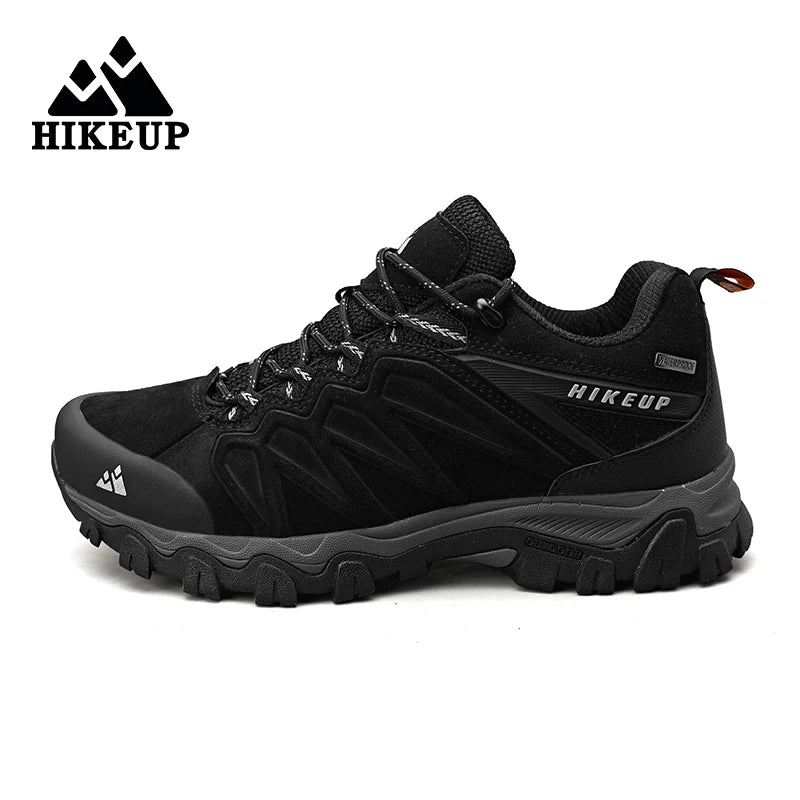 HIKEUP usnjene pohodniške čevlje, trpežni čevlji za šport na prostem, moški treking čevlji iz usnja, čevlji z vezalkami za plezanje in lov
