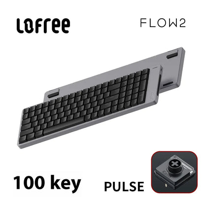Lofree FLOW2 Mechanical Keyboard Business Office Wireless Bluetooth Wired Quiet & Gentle Sound Compatible Mute Aluminum Lump