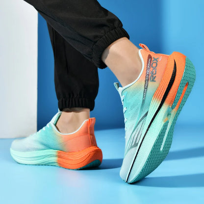 Running Shoes Men Mesh Breathable Lace-up Comfortable Marathon Sports Casual Tennis Shoes Big Size Trendy Sneakers for Men