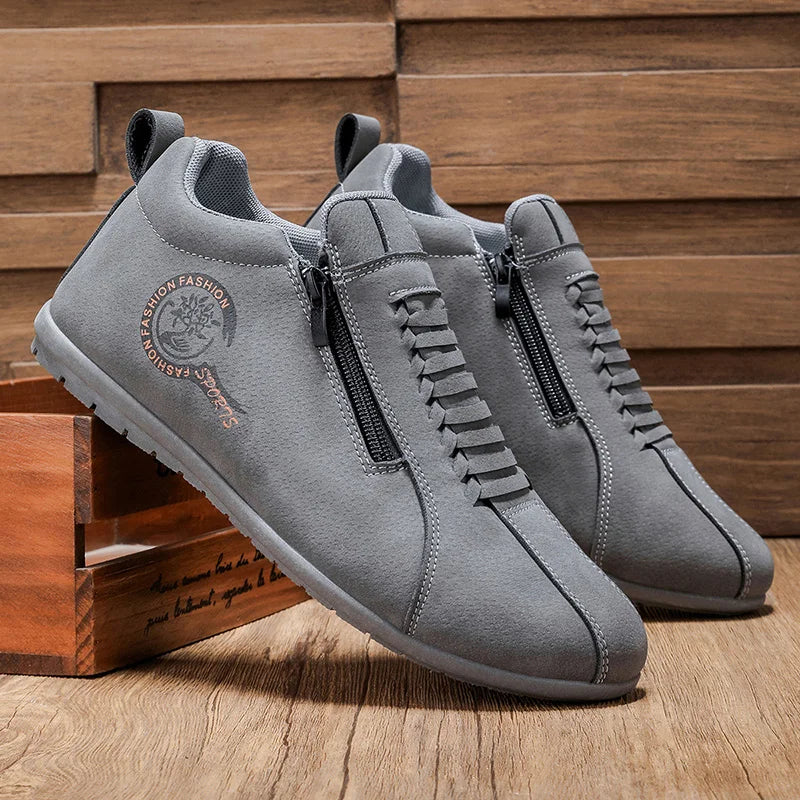Men's Lightweight Casual Shoes, Outdoor Entertainment Skateboarding Daily Walking Driving Shoes, Comfortable Breathable Slip-On