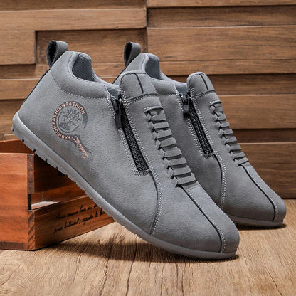 Men's Lightweight Casual Shoes, Outdoor Entertainment Skateboarding Daily Walking Driving Shoes, Comfortable Breathable Slip-On