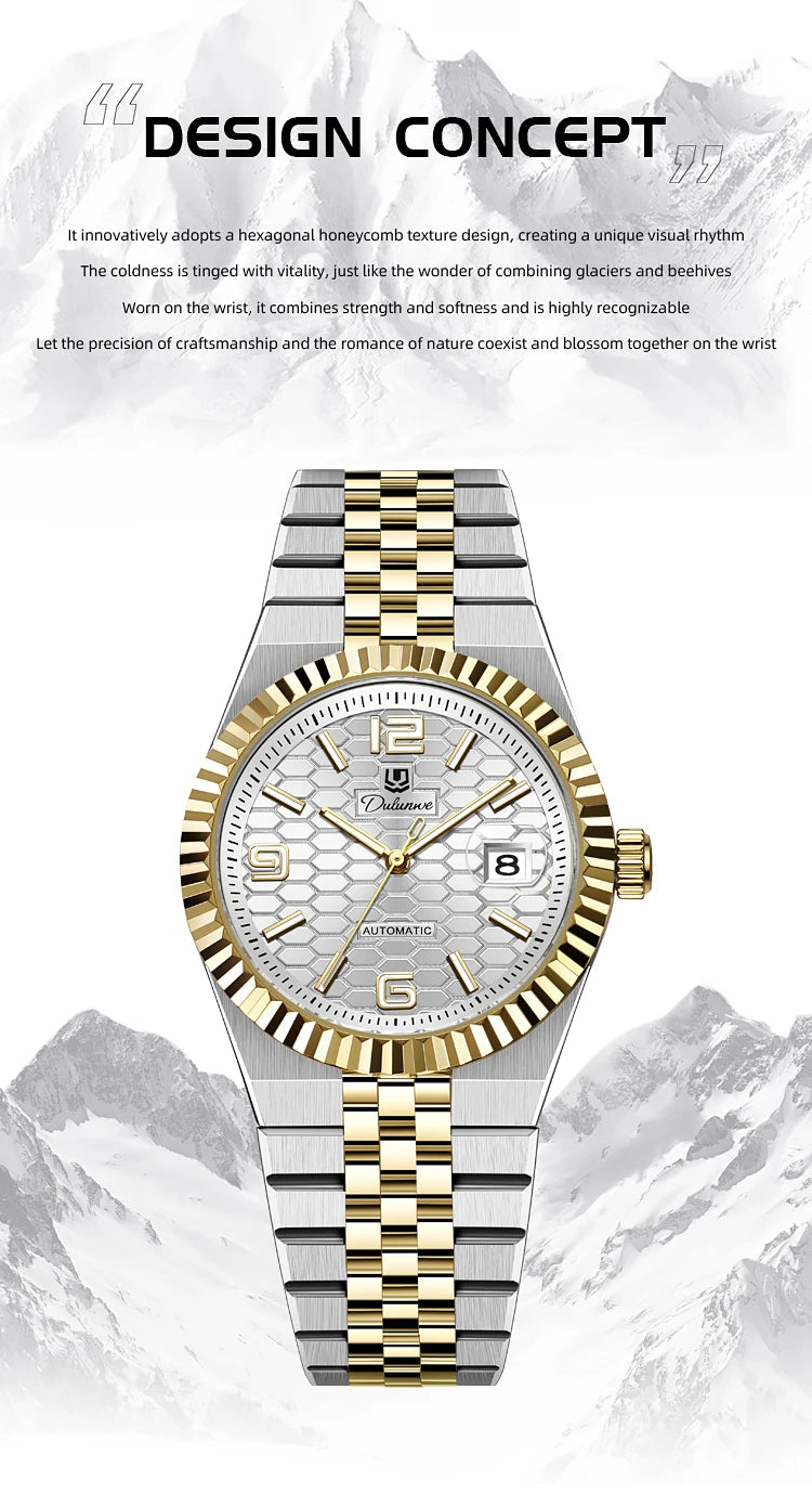 Luxury Automatic Mechanical Men's Watch Date Stainless Steel Man Watch Waterproof Luminous Business Watches For Men Reloj