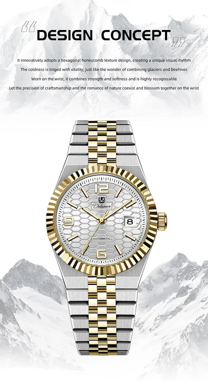 Luxury Automatic Mechanical Men's Watch Date Stainless Steel Man Watch Waterproof Luminous Business Watches For Men Reloj