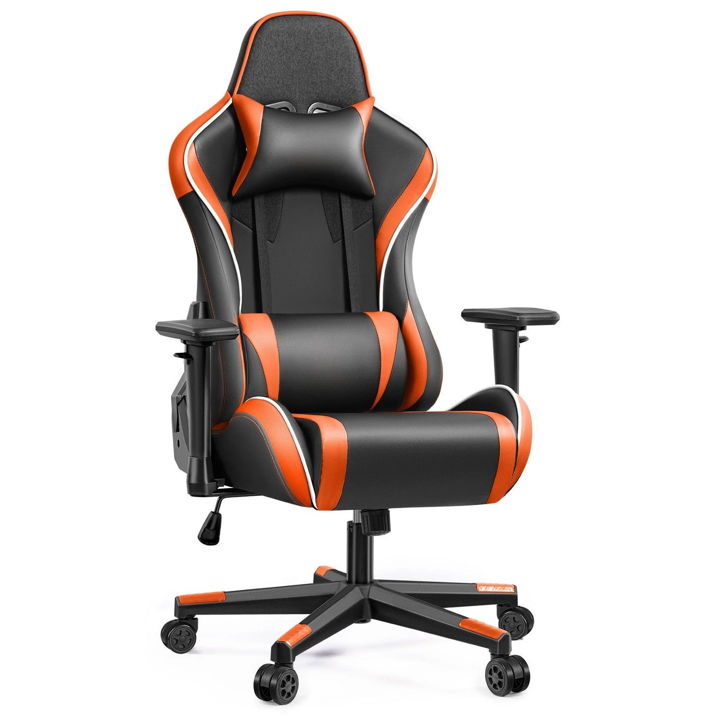 Gaming Chair, Ergonomic Office Chair with Headrest Lumbar Pillow, Multi-Level Adjustable Swivel Computer Chair, Orange