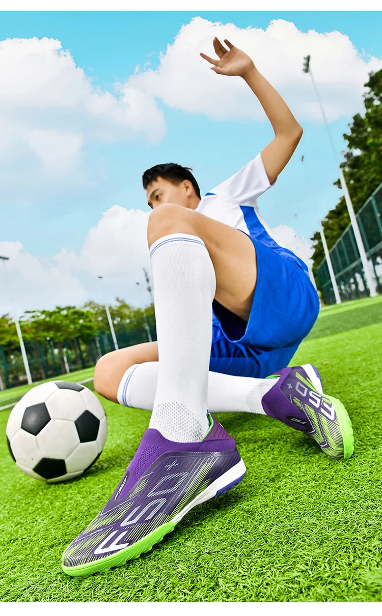 Moški nogometni čevlji za travo s špicami za futsal, udobni čevlji za umetno travo, športni ultralahki FG čevlji, protizdrsni čevlji za notranjo uporabo za odrasle
